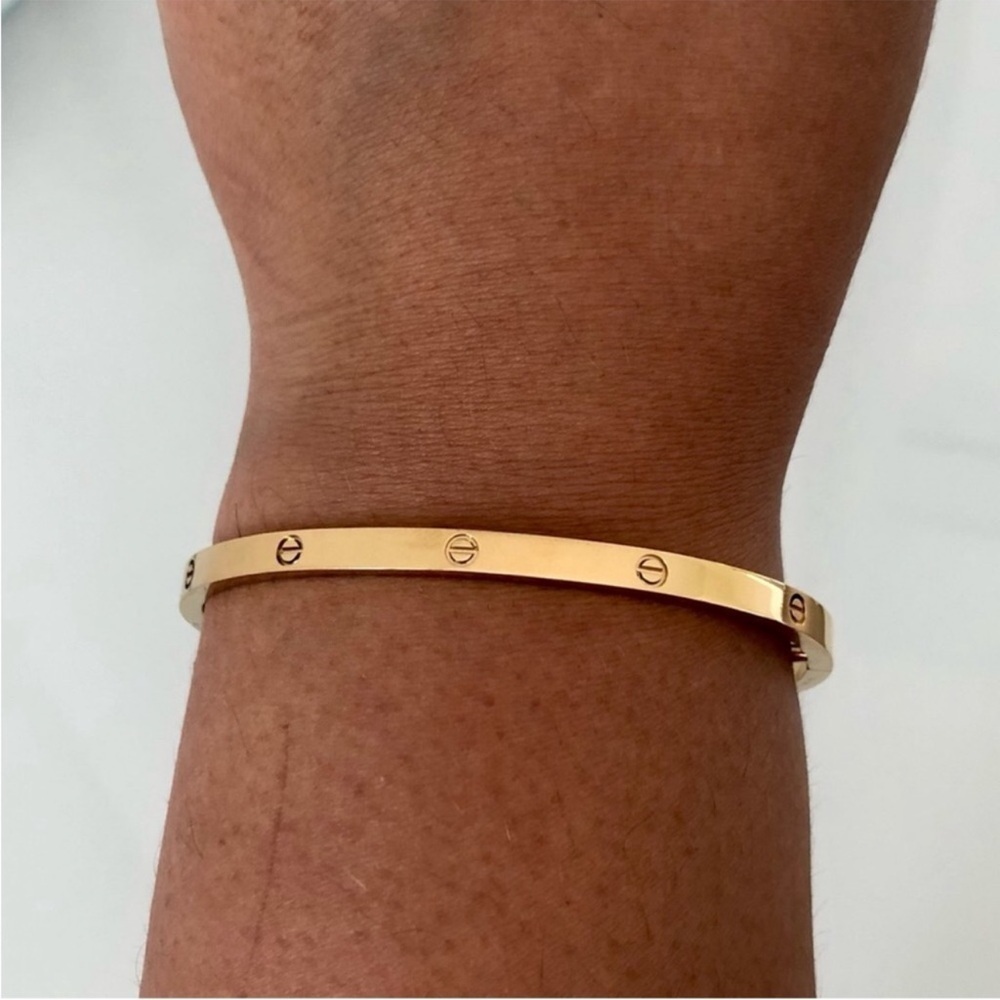 NEW Small Model Screw Cuff Bangle Love Bracelet with Screwdriver in Gold - Picture 8 of 14